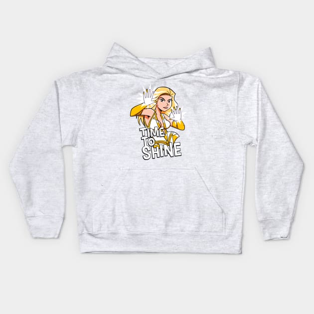 Time To Shine Kids Hoodie by wloem